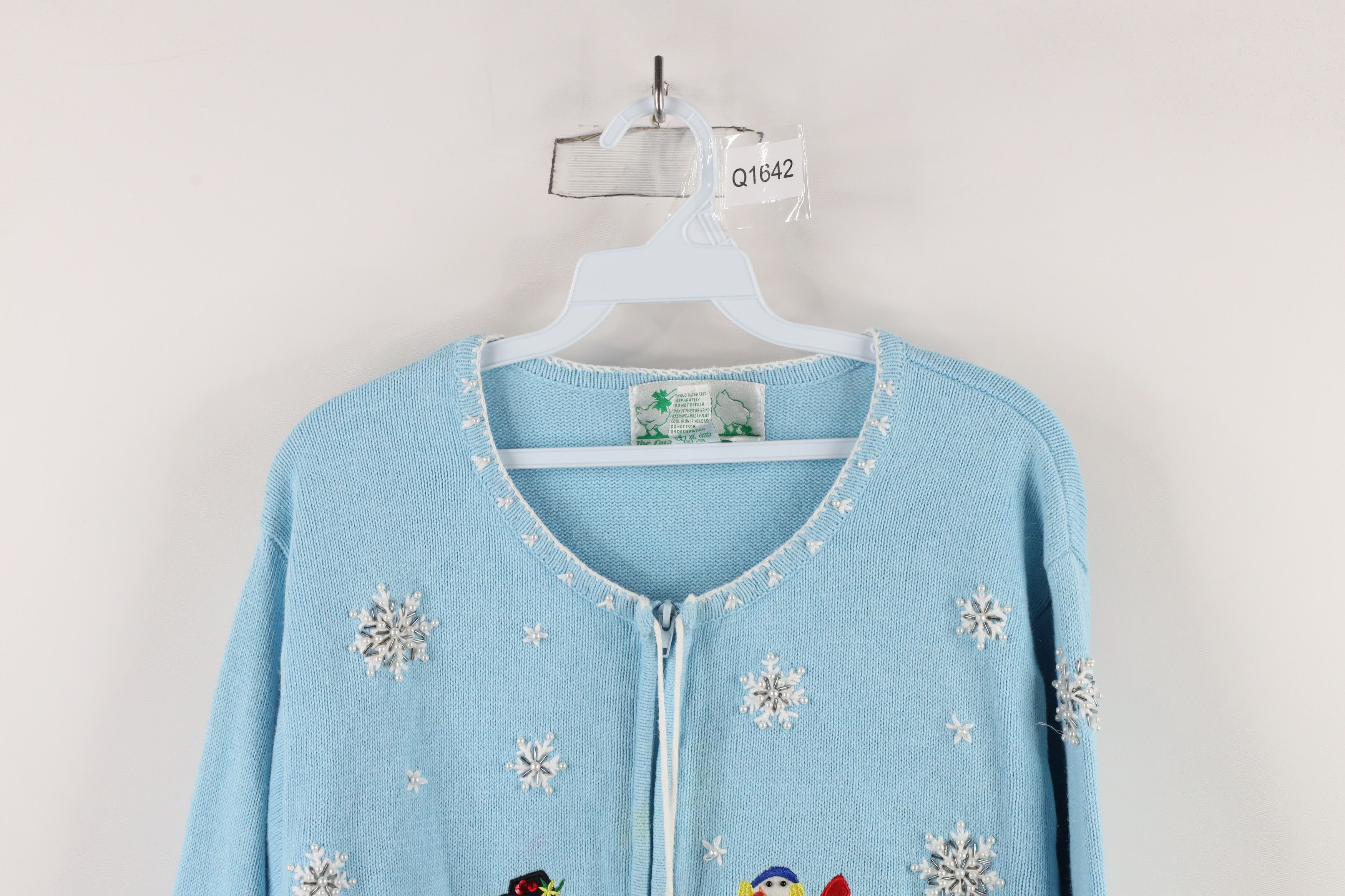 Vintage Vintage 90s Streetwear Christmas Snowman Full Zip Sweater Size XL / US 12-14 / IT 48-50 - 2 Thumbnail