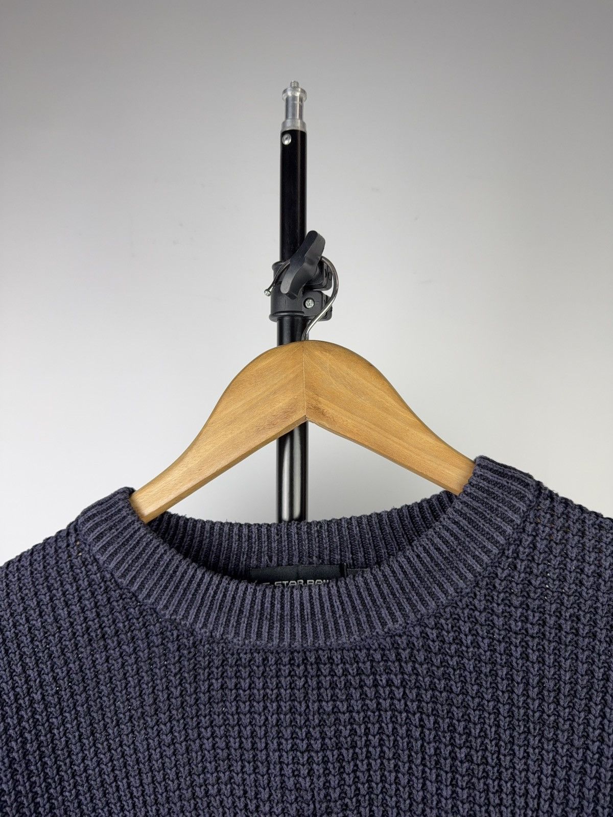 G-Star Vintage 00s Avant Garde G-Star Raw Heavy Knit Sweater Navy Size US L / EU 52-54 / 3 - 5 Thumbnail