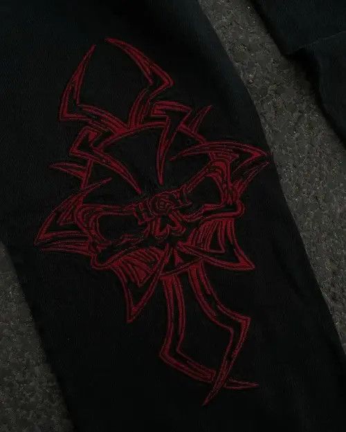 VIBE Jeans with skull embroidery baggy denim retro style loose Size US 30 / EU 46 - 8 Thumbnail