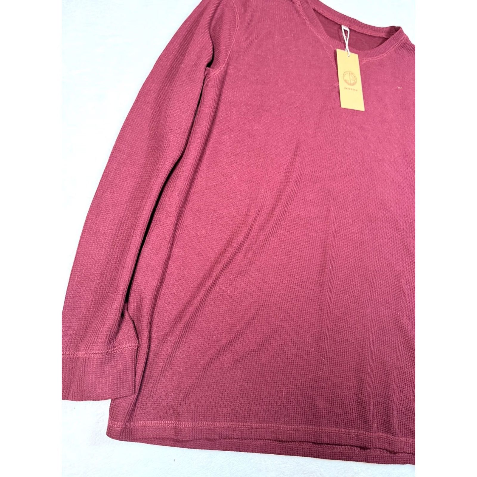 Vintage SAILWIND Shirt Mens XL Red Long Sleeve Thermal Waffle Knit Crew Neck Top Size US XL / EU 56 / 4 - 3 Thumbnail