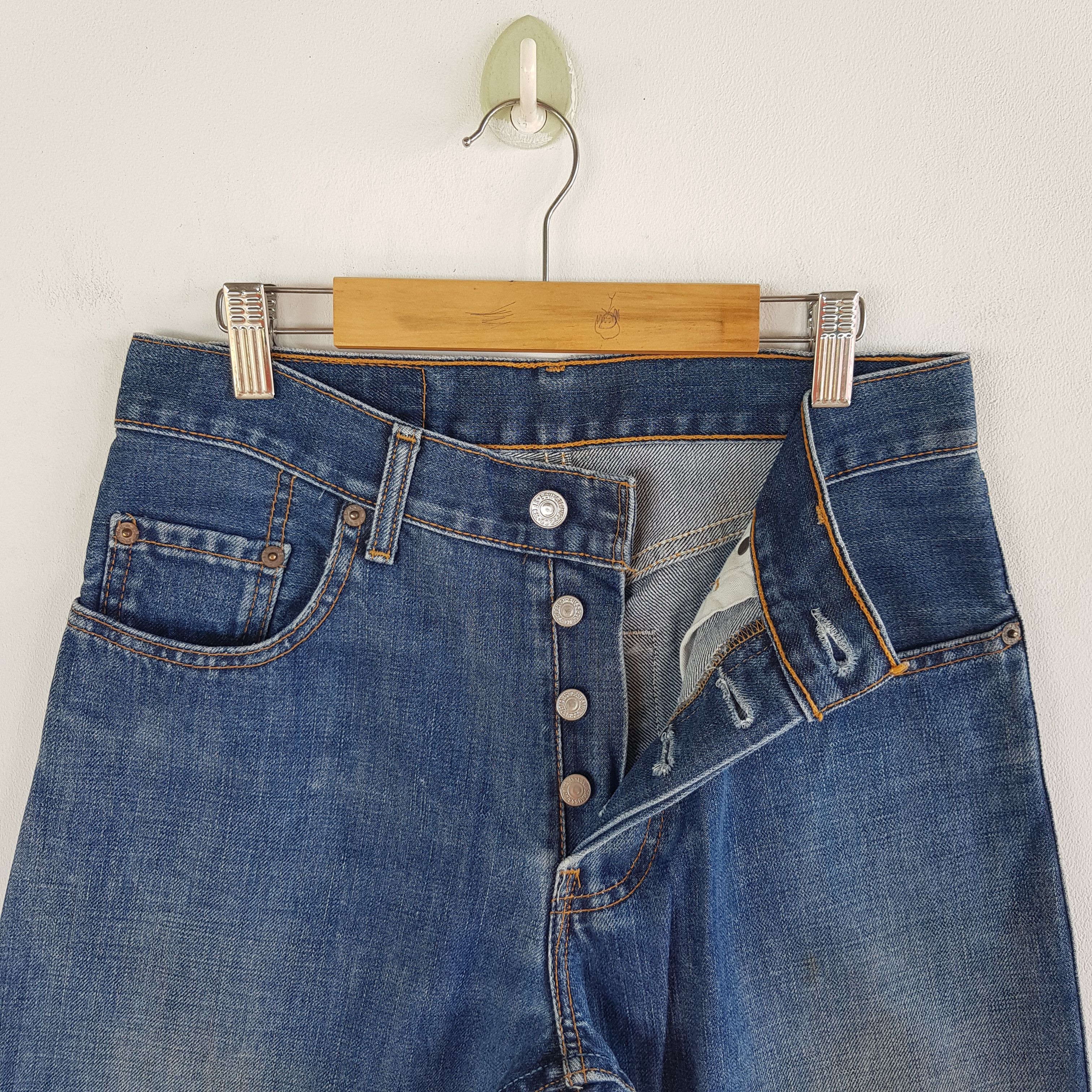 Levi's Vintage 90s Levis Distressed Jeans Levi's Button Fly Denim Size 28" / US 6 / IT 42 - 5 Thumbnail