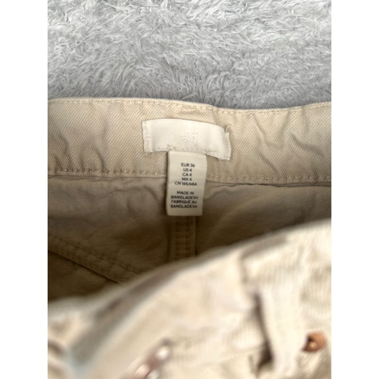 H&M H&M Jeans Womens 4 Beige Denim Wide Leg High Rise 100% Cotton Casual Vintage No Size 27" / US 4 / IT 40 - 6 Thumbnail