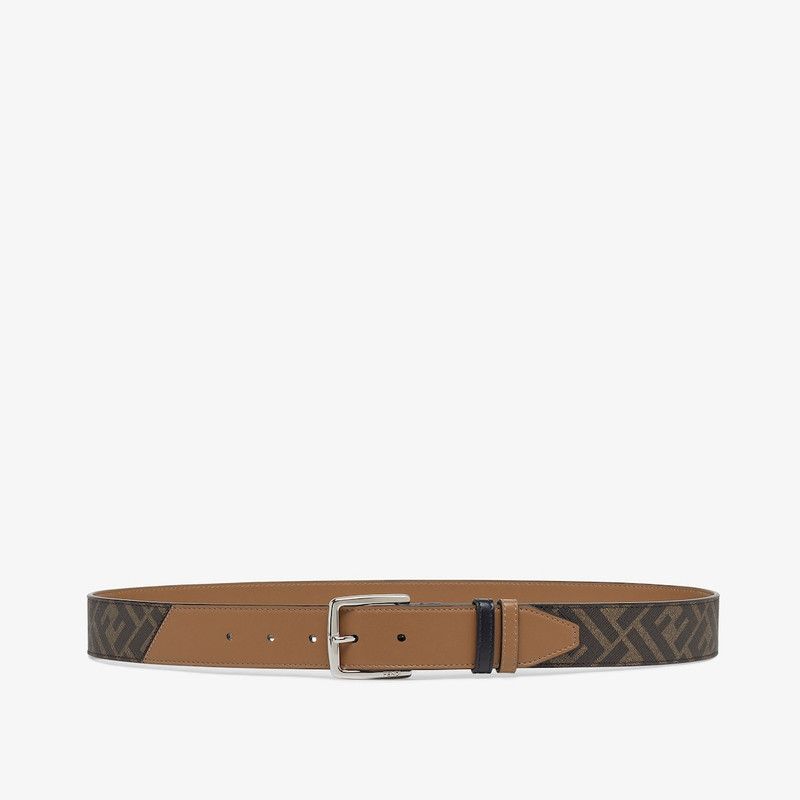 Fendi o1s1wg111125 Size: OS / Diagonal Belt in Brown Size ONE SIZE - 1 Thumbnail