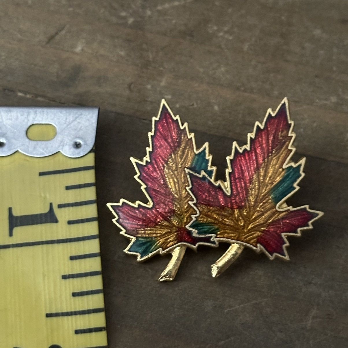 Vintage Vintage Autumn maple leaves brooch Size ONE SIZE - 2 Thumbnail