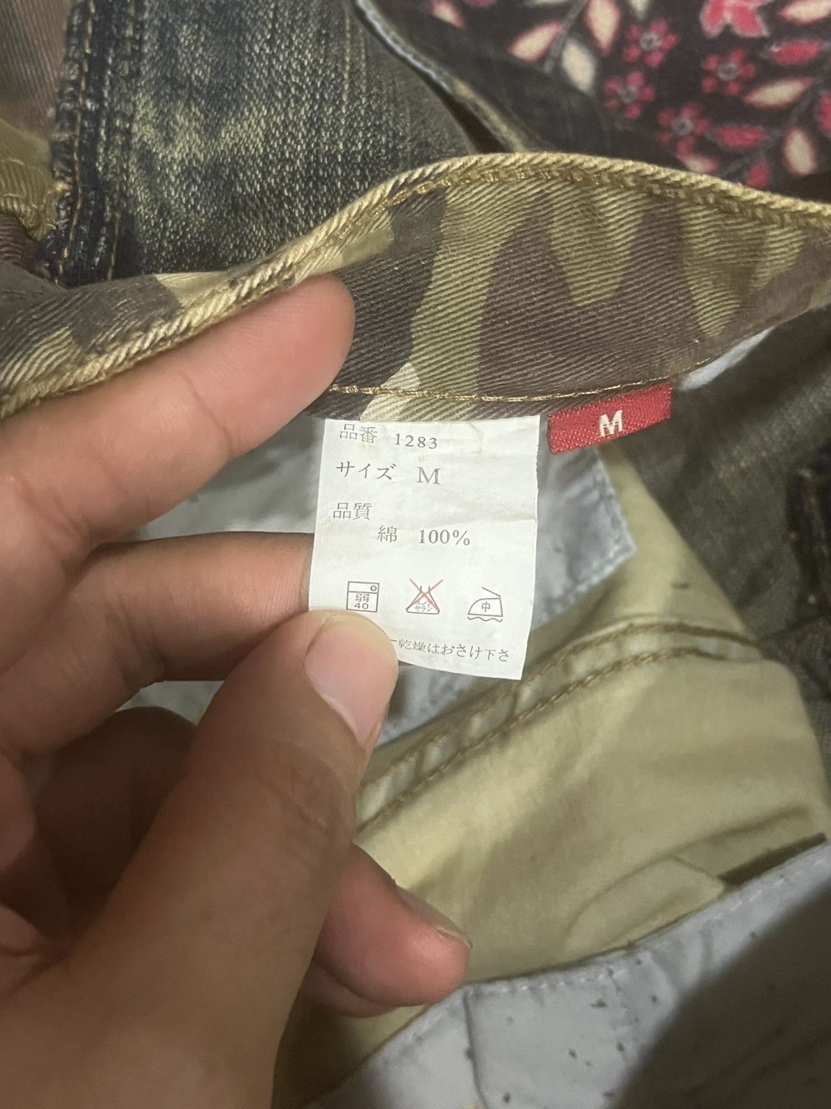 Japanese Brand Vintage Japanese Brand Hybrid Camo Jeans Cargo Style Denim Size US 29 - 16 Thumbnail