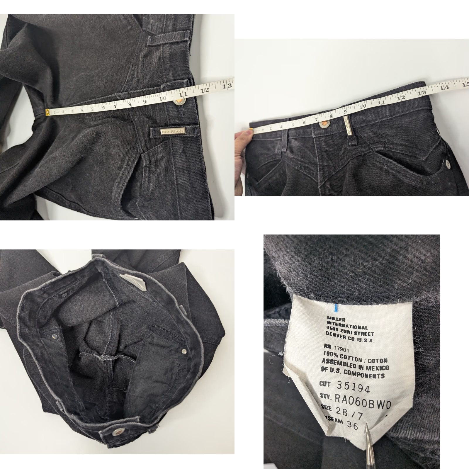 Vintage VINTAGE Rockies Jeans Womens 28/7 Black High Rise Straight Denim Jeans Women 28/7 Black Vintage Rocky… Size 28" / US 6 / IT 42 - 8 Thumbnail
