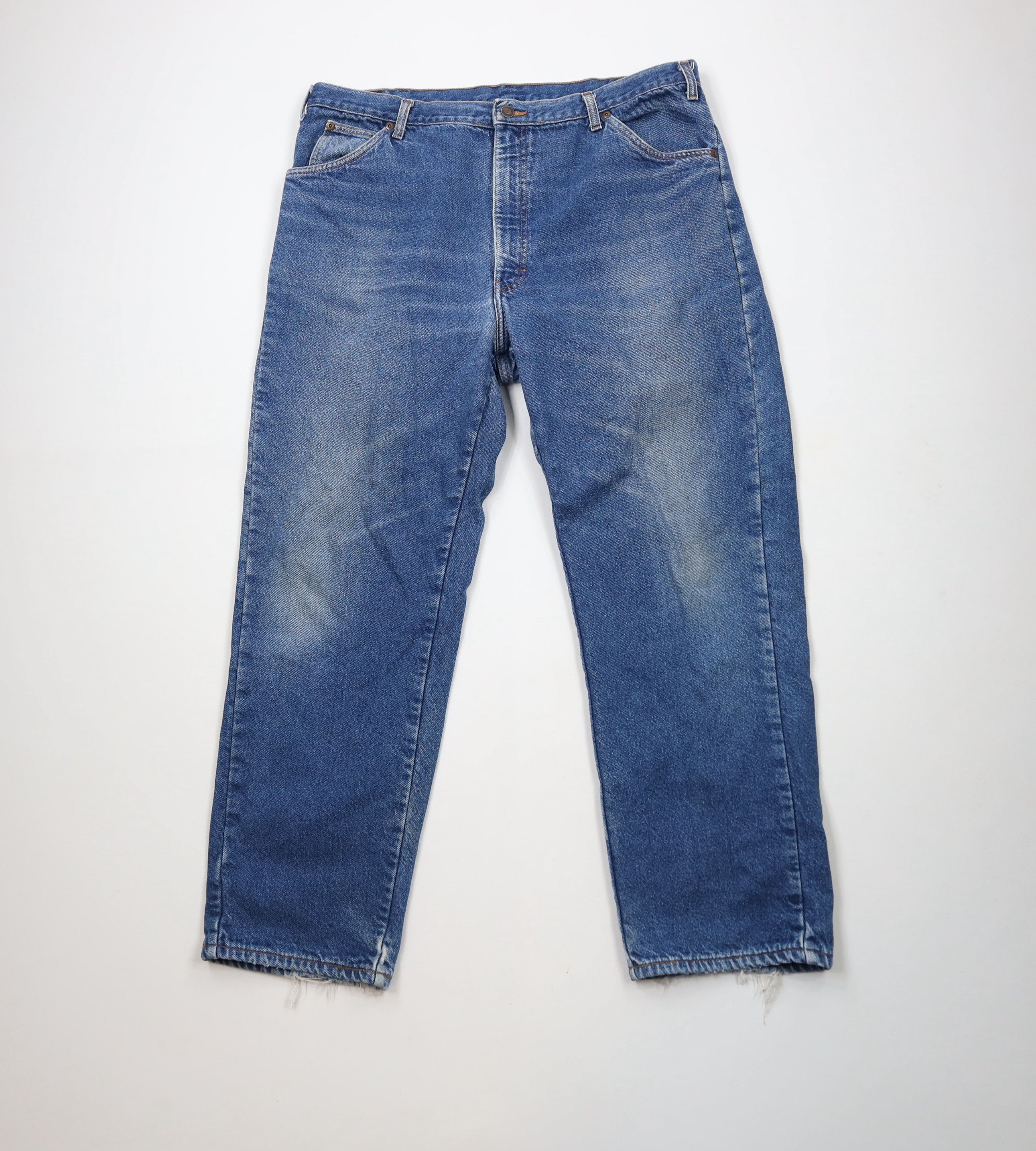 Dickies × Vintage Vintage 90s Dickies Flannel Lined Wide Leg Denim Jeans Size US 40 / EU 56 - 2 Thumbnail