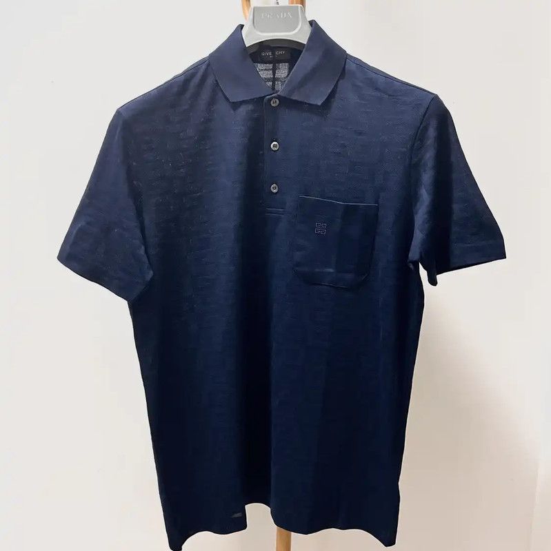 Givenchy Givenchy Navy Cotton Men's Polo Shirt 0089 Size US XL / EU 56 / 4 - 1 Thumbnail