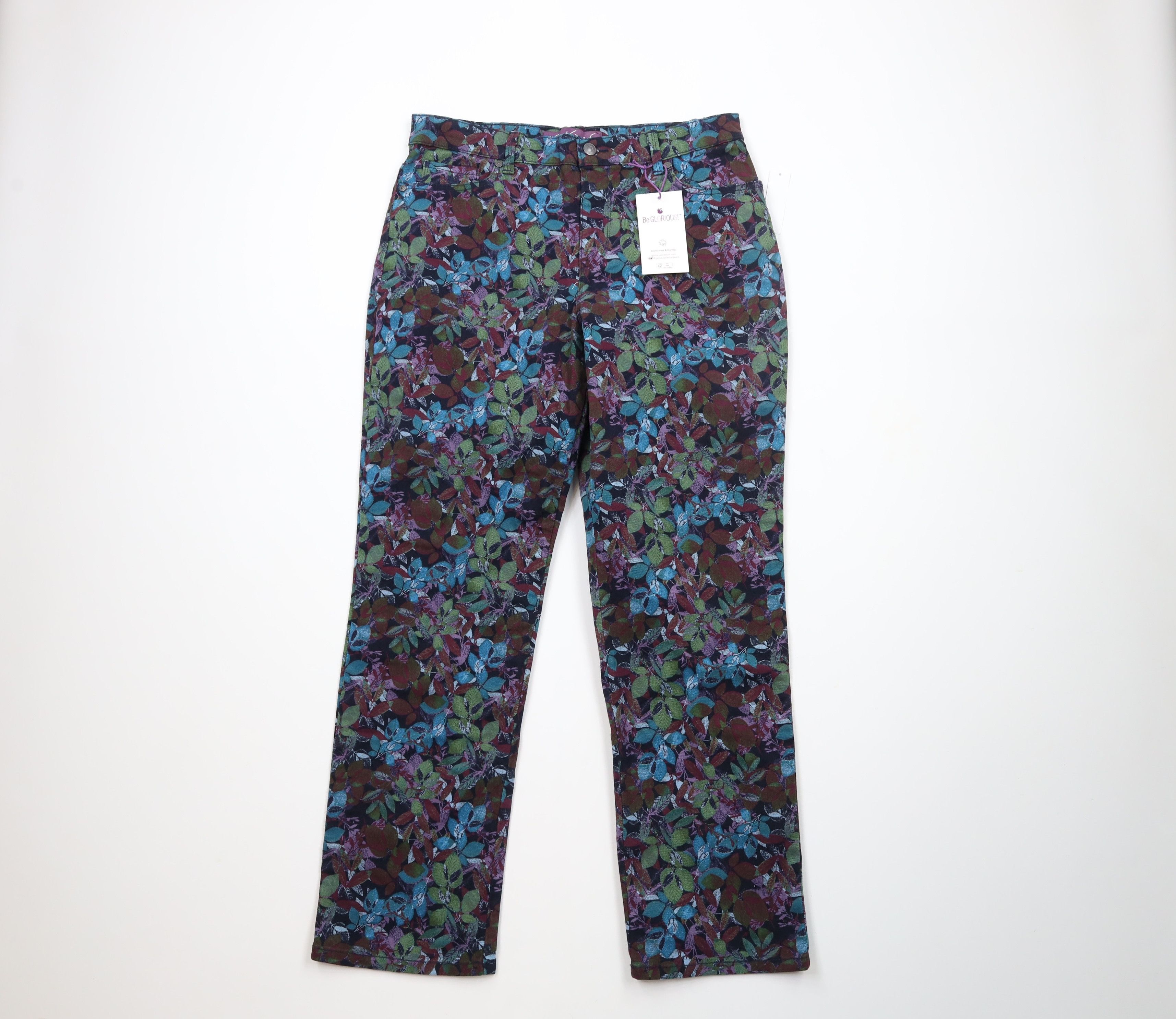 Vintage Deadstock Vintage Y2K 90s Streetwear Flower Denim Jeans Size 34" / US 12 / IT 48 - 1 Thumbnail