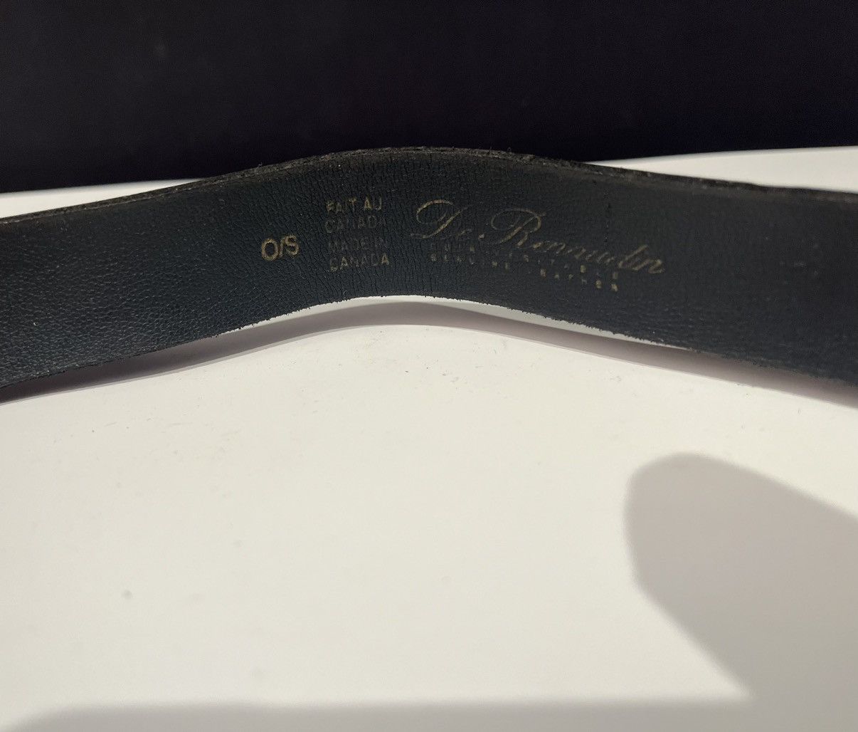 Vintage De Renaudin Small Horn Circle Buckle Black Belt Size ONE SIZE - 3 Thumbnail