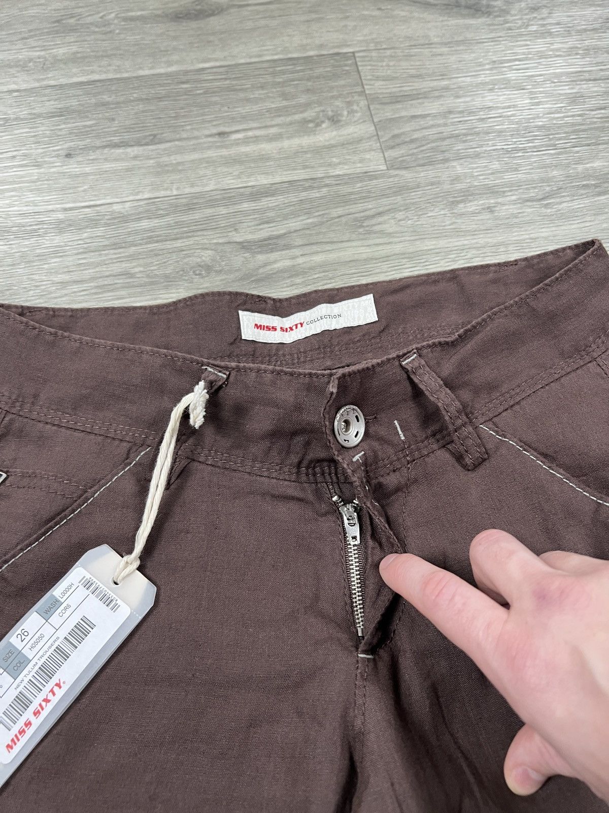 Miss Sixty MISS SIXTY BROWN LINEN PANTS WOMEN’S SIZE 26 Size 26" / US 2 / IT 38 - 5 Thumbnail