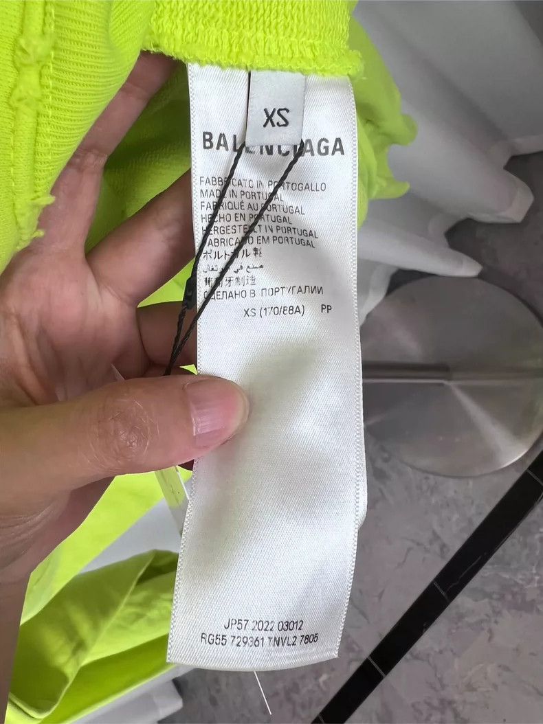 Balenciaga Balenciaga Big Sabotage Alphabet Print Ripped Hoodie Fluor Size US XS / EU 42 / 0 - 4 Thumbnail