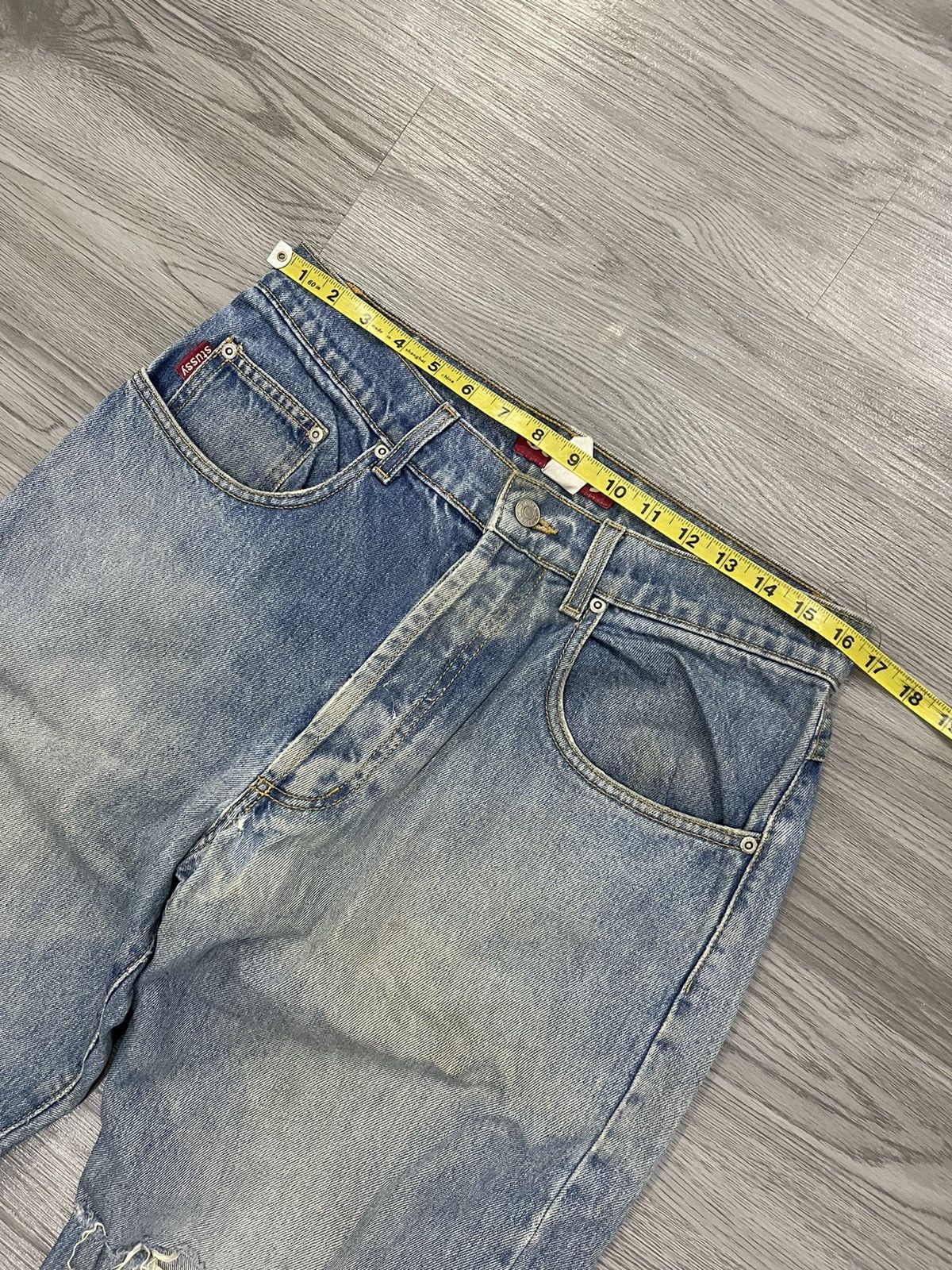 Stussy Stussy Made In USA grunge distressed denim Size US 33 - 12 Thumbnail