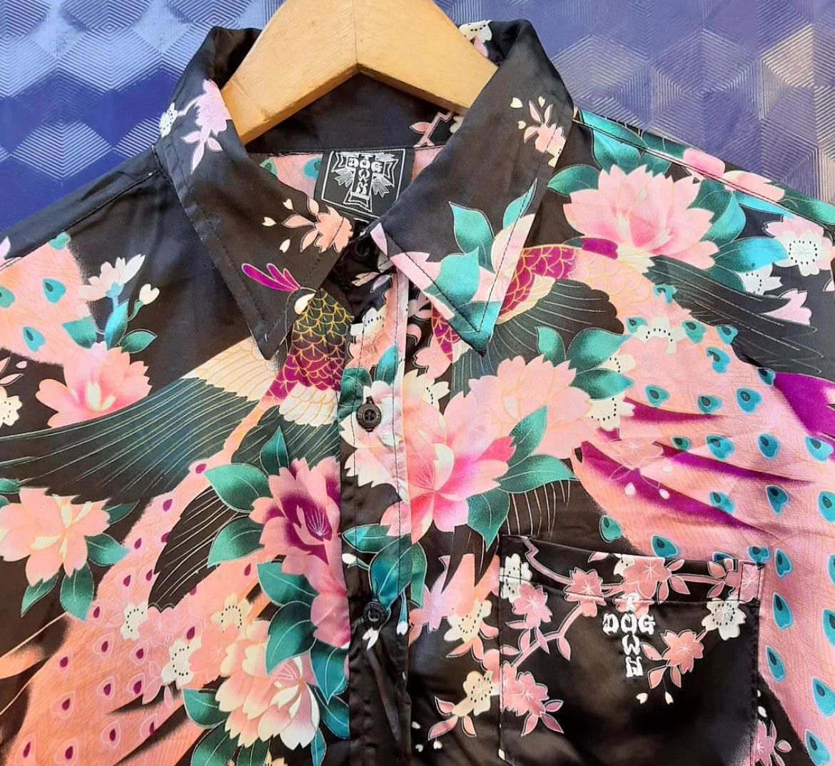 Japanese Brand 2000s Dogtown Aop Silk Longsleeve Button Shirt Size US L / EU 52-54 / 3 - 3 Thumbnail