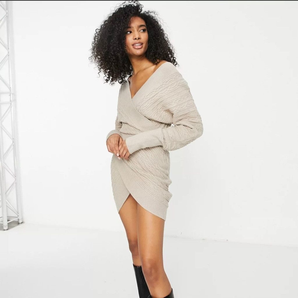 Asos ASOS cream knit dress Size XL / US 12-14 / IT 48-50 - 1 Thumbnail