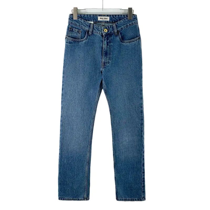 Miu Miu Blue Cotton Women's Denim Pants 0089
