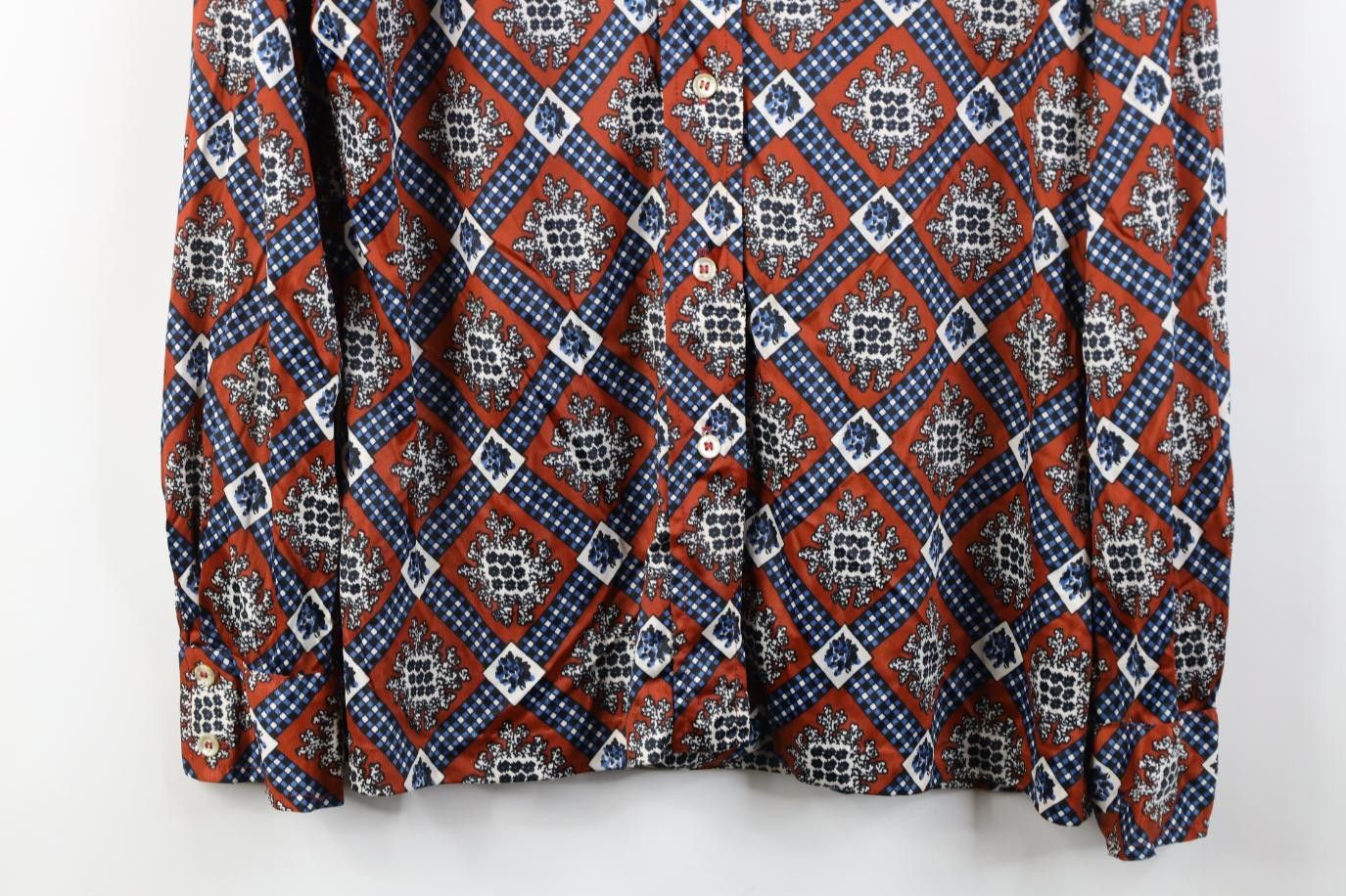 Vintage Vintage 70s Mid Century Modern Collar Knit Button Shirt Size M / US 6-8 / IT 42-44 - 3 Thumbnail