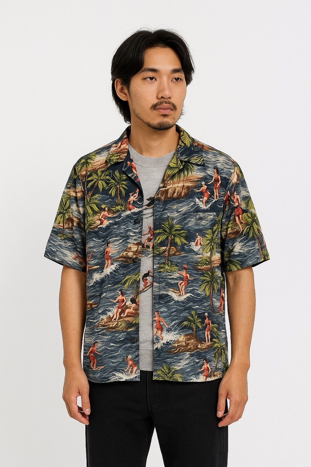 Guess Vintage Guess Hawaiian Alloverpirnt Shirt Size US S / EU 44-46 / 1 - 1 Thumbnail
