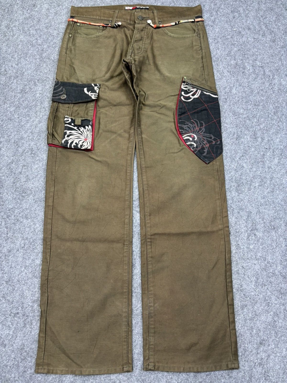 Japanese Brand 💥Artisanal💥GEMSTONE Japan Streetwear 3D Cargo Pant F727 Size US 32 / EU 48 - 18 Thumbnail