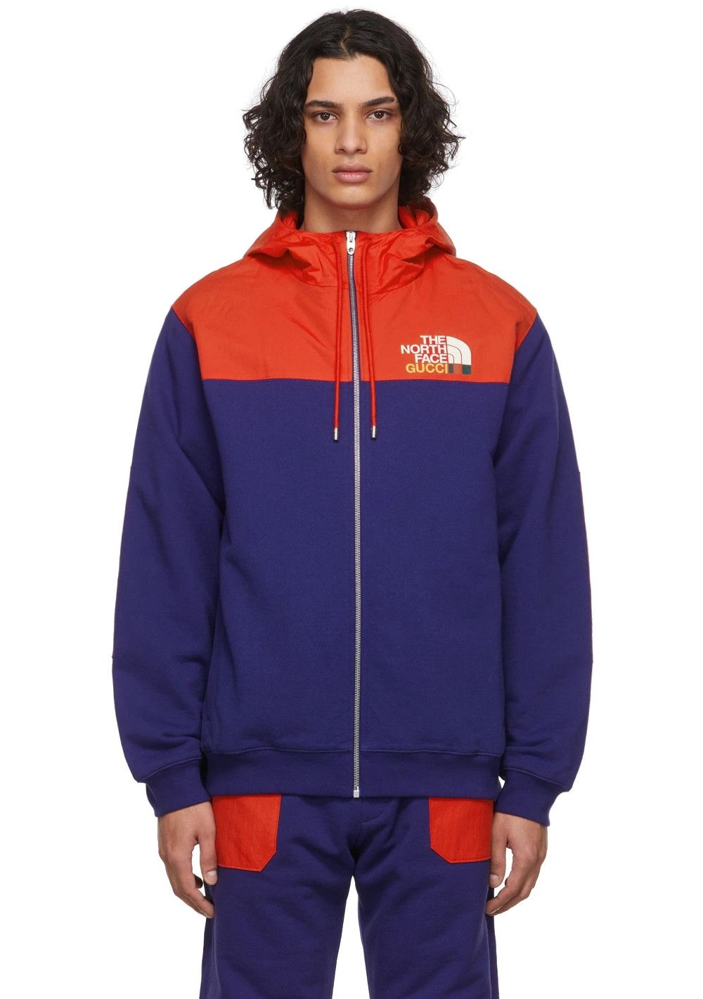 Gucci × The North Face GUCCI x THE NORTH FACE blue red logo print zip jacket Medium Size US M / EU 48-50 / 2 - 2 Thumbnail