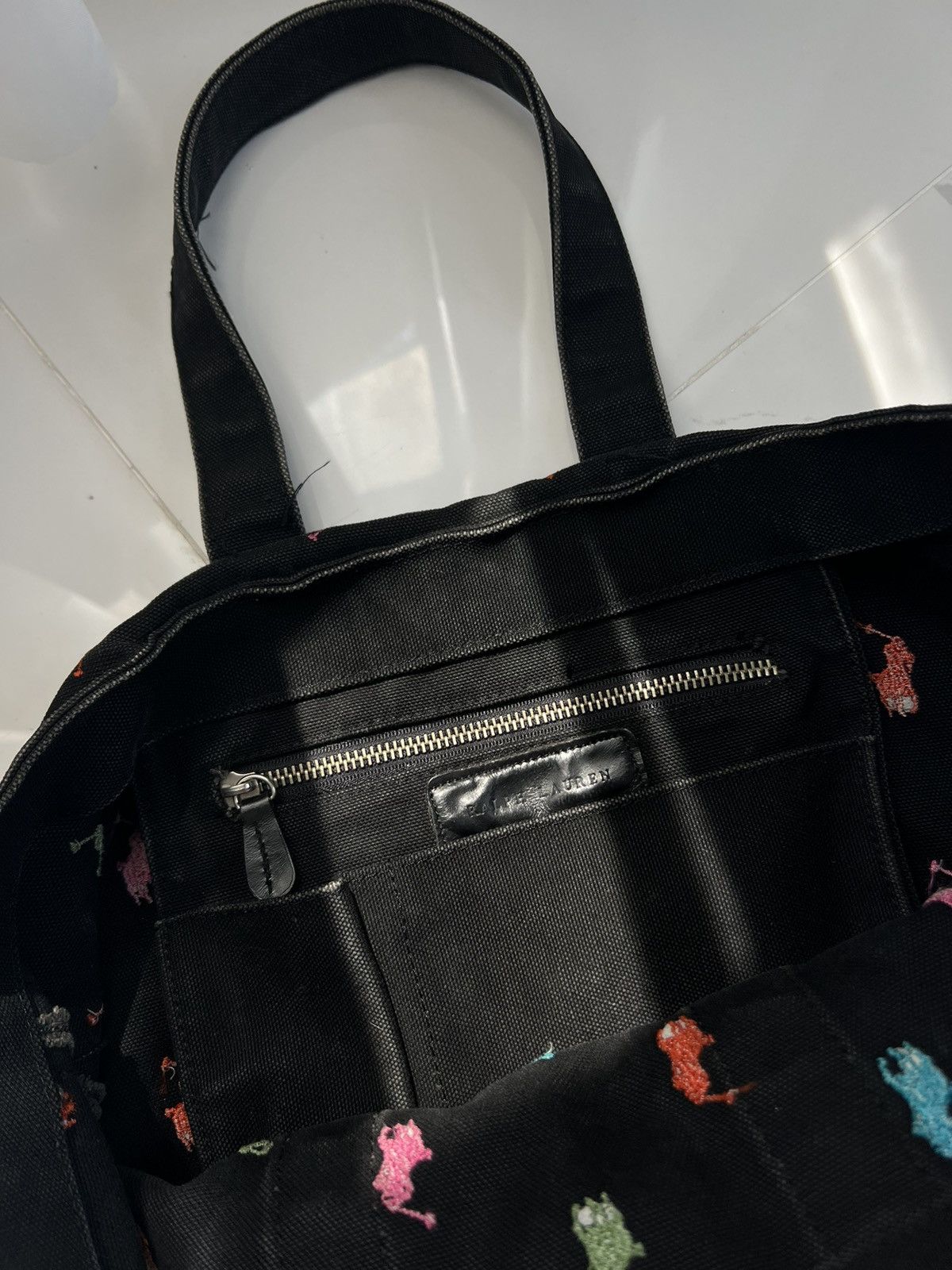 Ralph Lauren × Vintage 90’s RARE RALPH LAUREN MONOGRAM BAG RETRO Size ONE SIZE - 6 Thumbnail