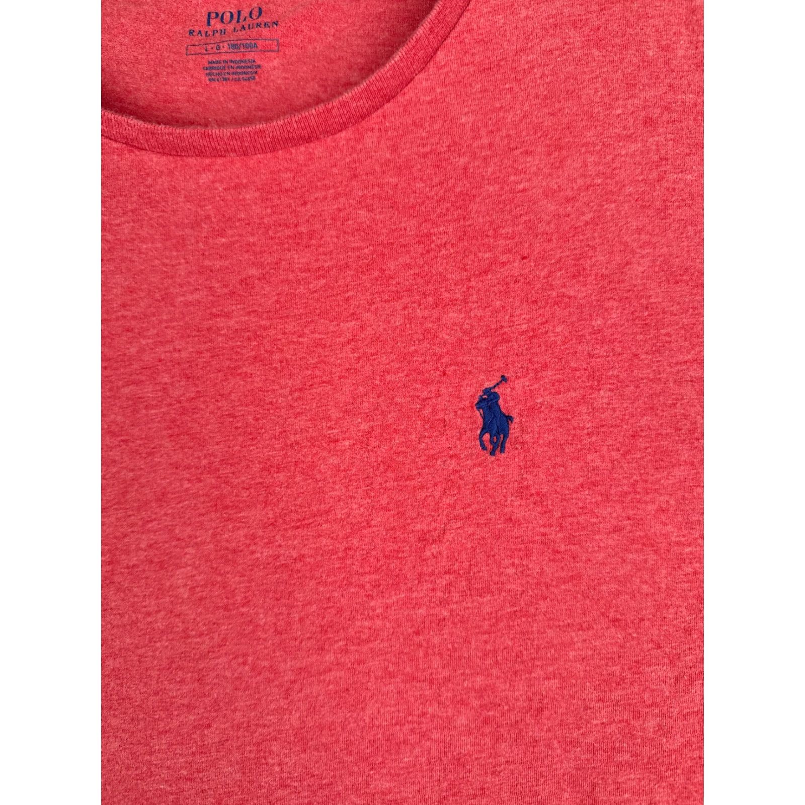Ralph Lauren RALPH LAUREN Polo Shirt Adult Large Pink Long Sleeve Crew Neck 100% Cotton Slim Embroidered Logo Mens Size US L / EU 52-54 / 3 - 6 Thumbnail