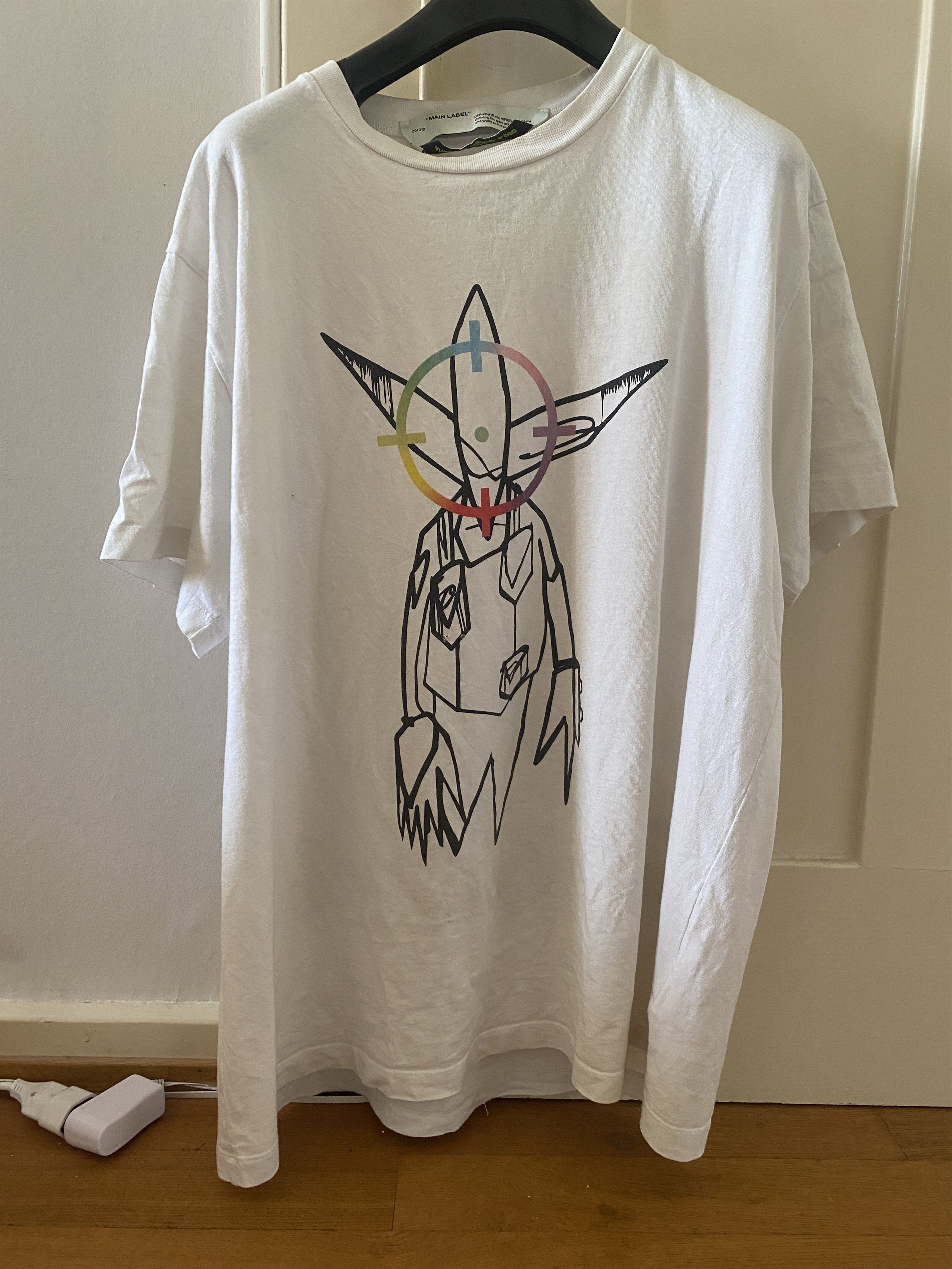 image of Futura x Off White Alien Print Shirt in White, Men's (Size Medium)