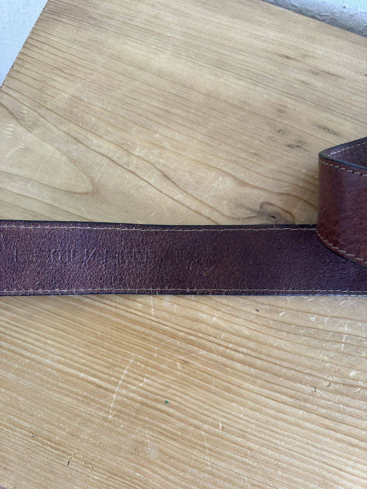Dsquared2 Hawaii Logo Leather Belt Brown Orange Size 36 - 15 Thumbnail