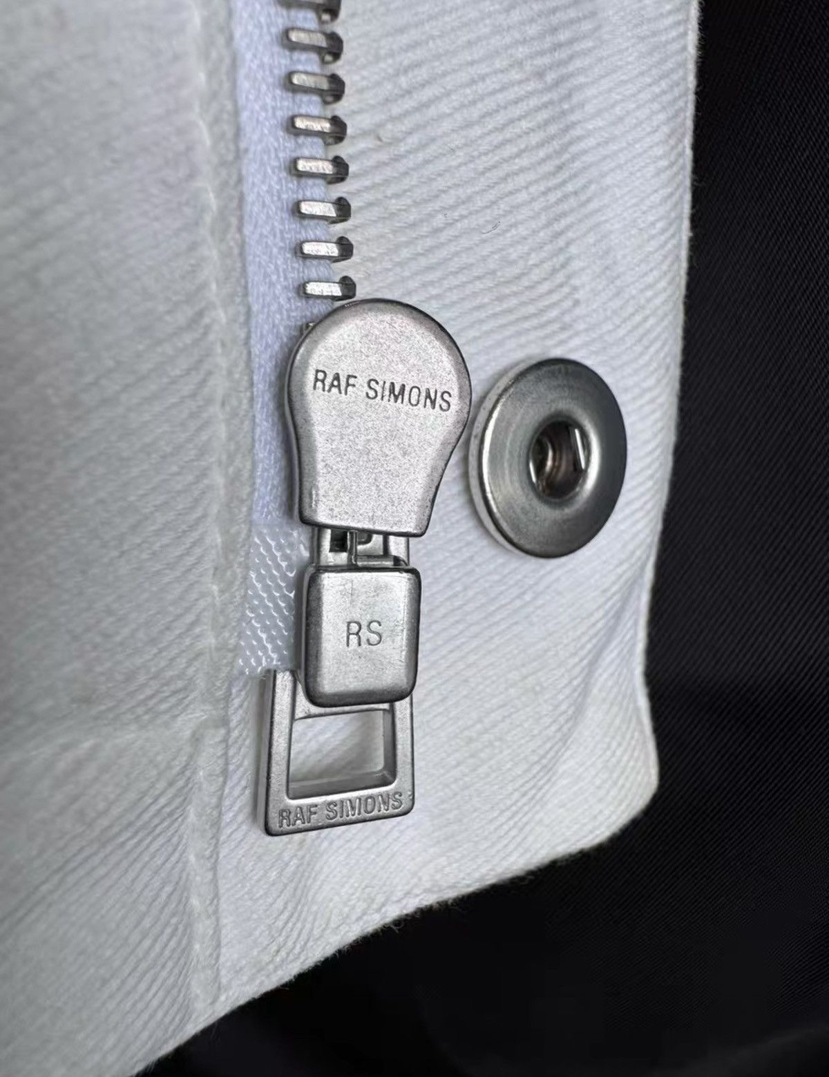 Raf Simons RAF SIMONS Fall/Winter2011 White Denim Hooded Cropped Jacket Size US S / EU 44-46 / 1 - 6 Thumbnail
