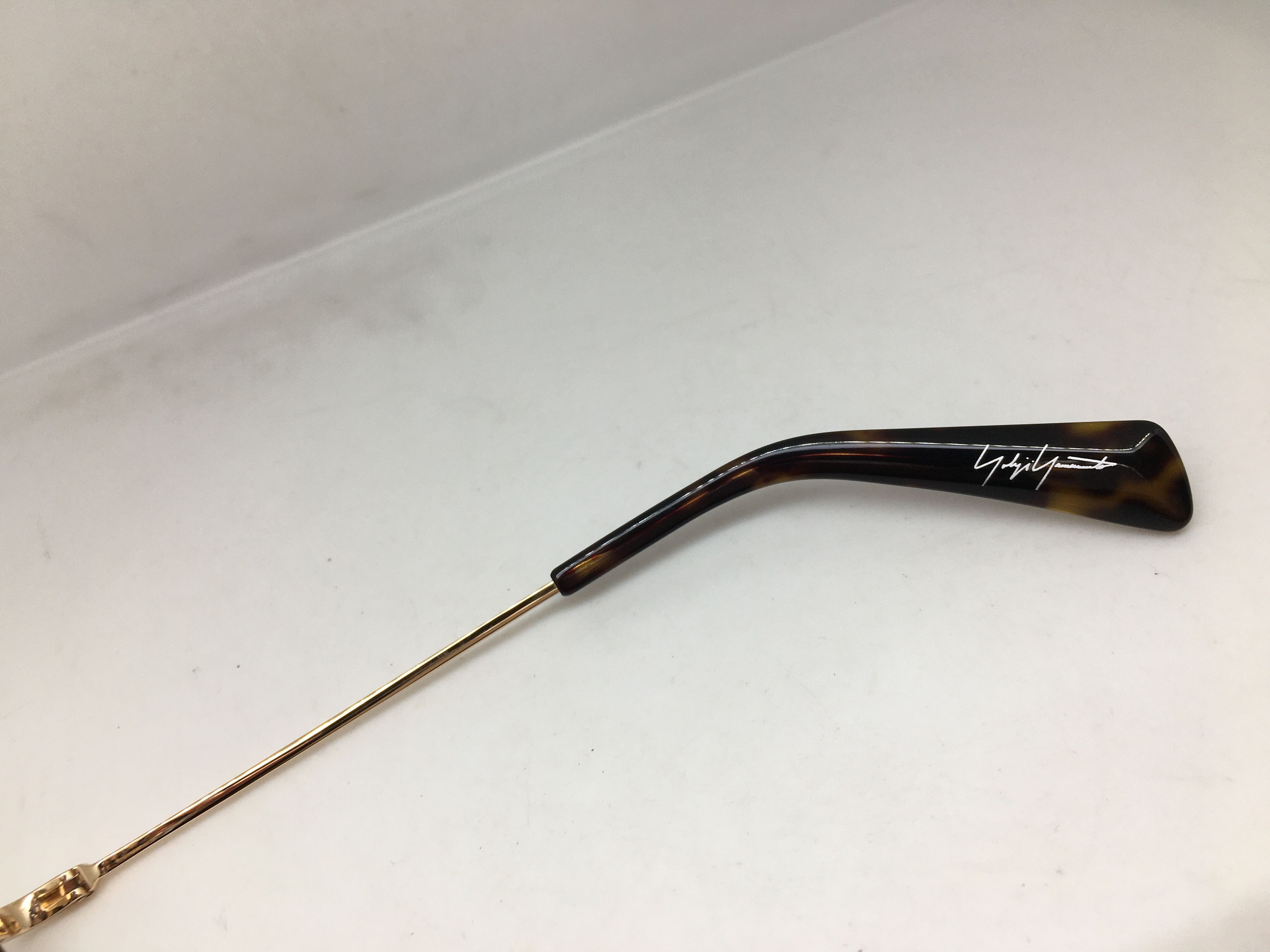 Yohji Yamamoto Yohji Yamamoto YY 1003 Gold Tortoise Rims Round Eyeglasses Size ONE SIZE - 7 Thumbnail