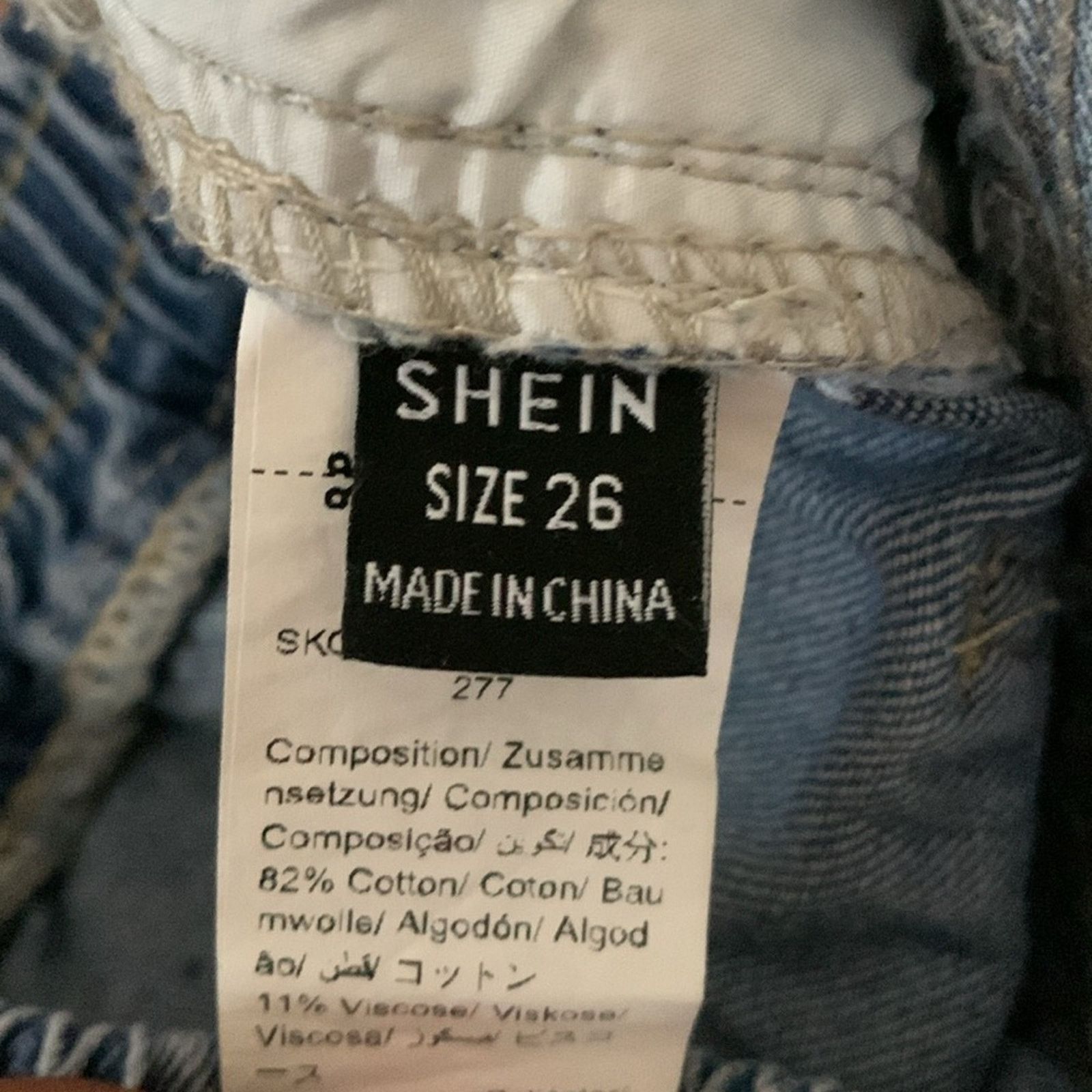 Shein Shein Women's Size 26 Mom Jeans Hi-Rise Elastic Waist Blue Size 26" / US 2 / IT 38 - 4 Thumbnail