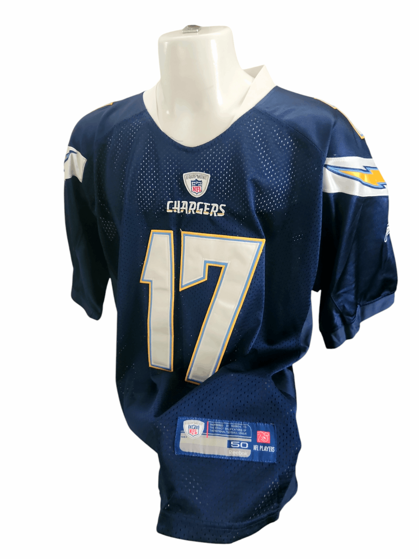 NFL × Reebok × Vintage Reebok San Diego Chargers Philip Rivers #17 NFL Football 50 Size US L / EU 52-54 / 3 - 5 Thumbnail