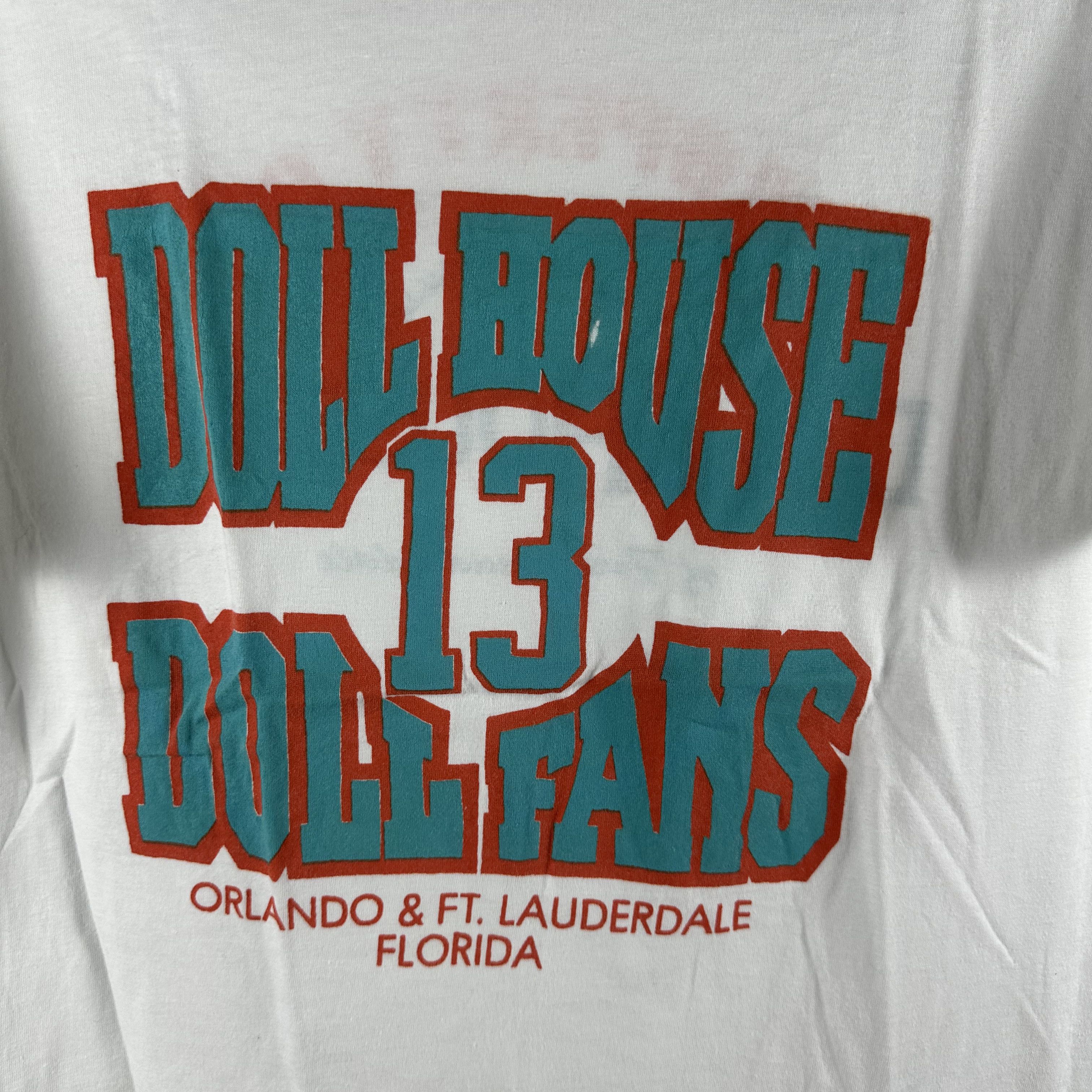 Vintage 80s Thee Dollhouse Doll Fans Strip Club Cabaret T-Shirt Size US XL / EU 56 / 4 - 2 Thumbnail