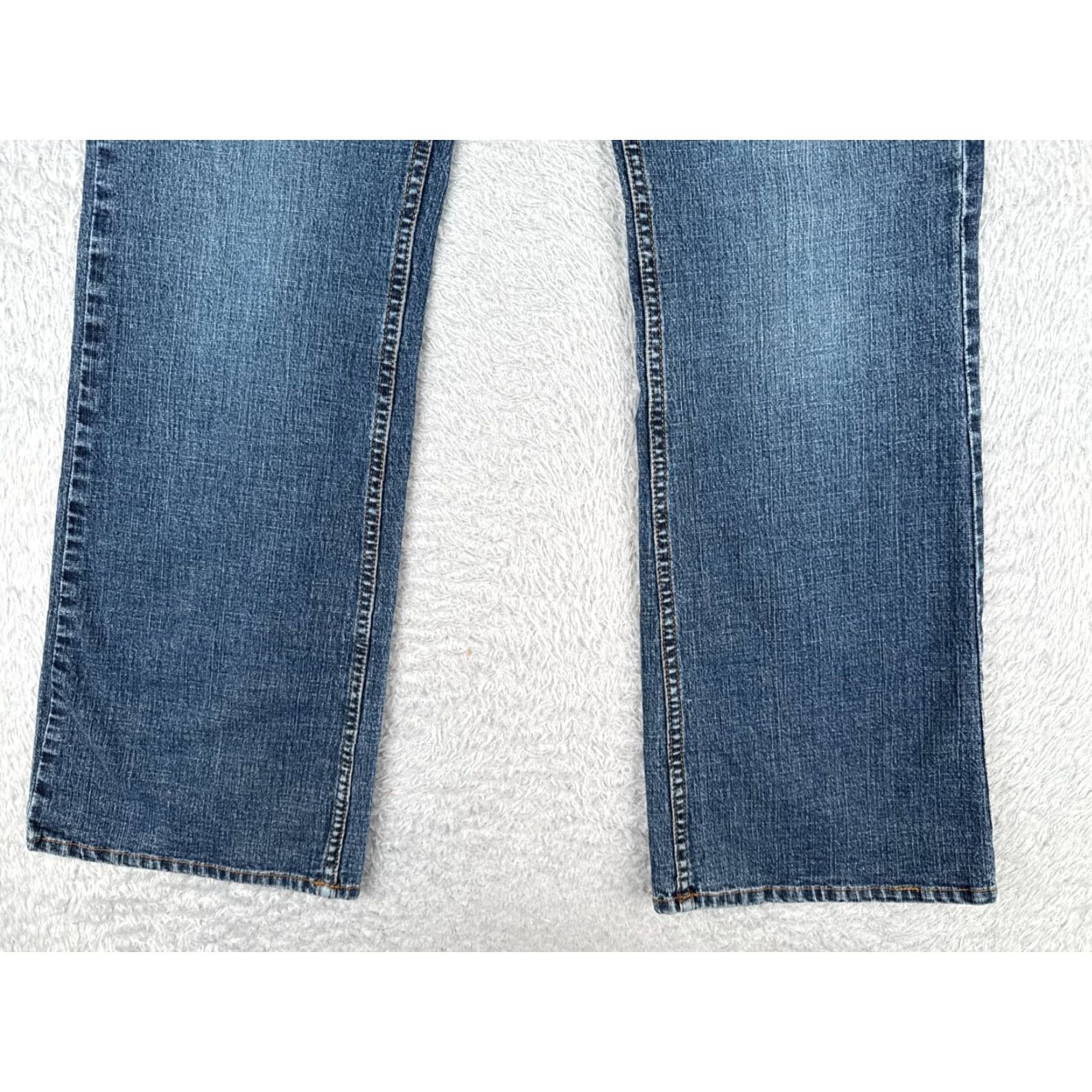 Vintage Bamboo Jeans Womens Jeans Flared Jeans Juniors 11 Blue Denim Mid Rise 25x29 Cowboy Southwestern Designer 90s? Size 32" / US 10 / IT 46 - 2 Thumbnail
