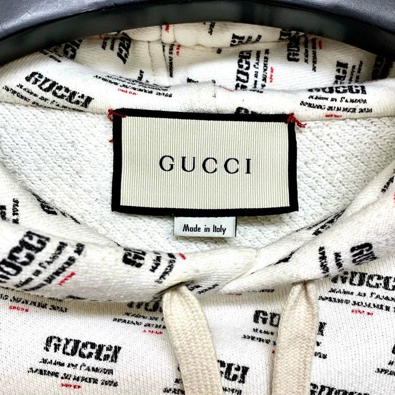 Gucci Gucci Full-print hooded sweatshirt 2501-Nextarrow Size US M / EU 48-50 / 2 - 2 Thumbnail