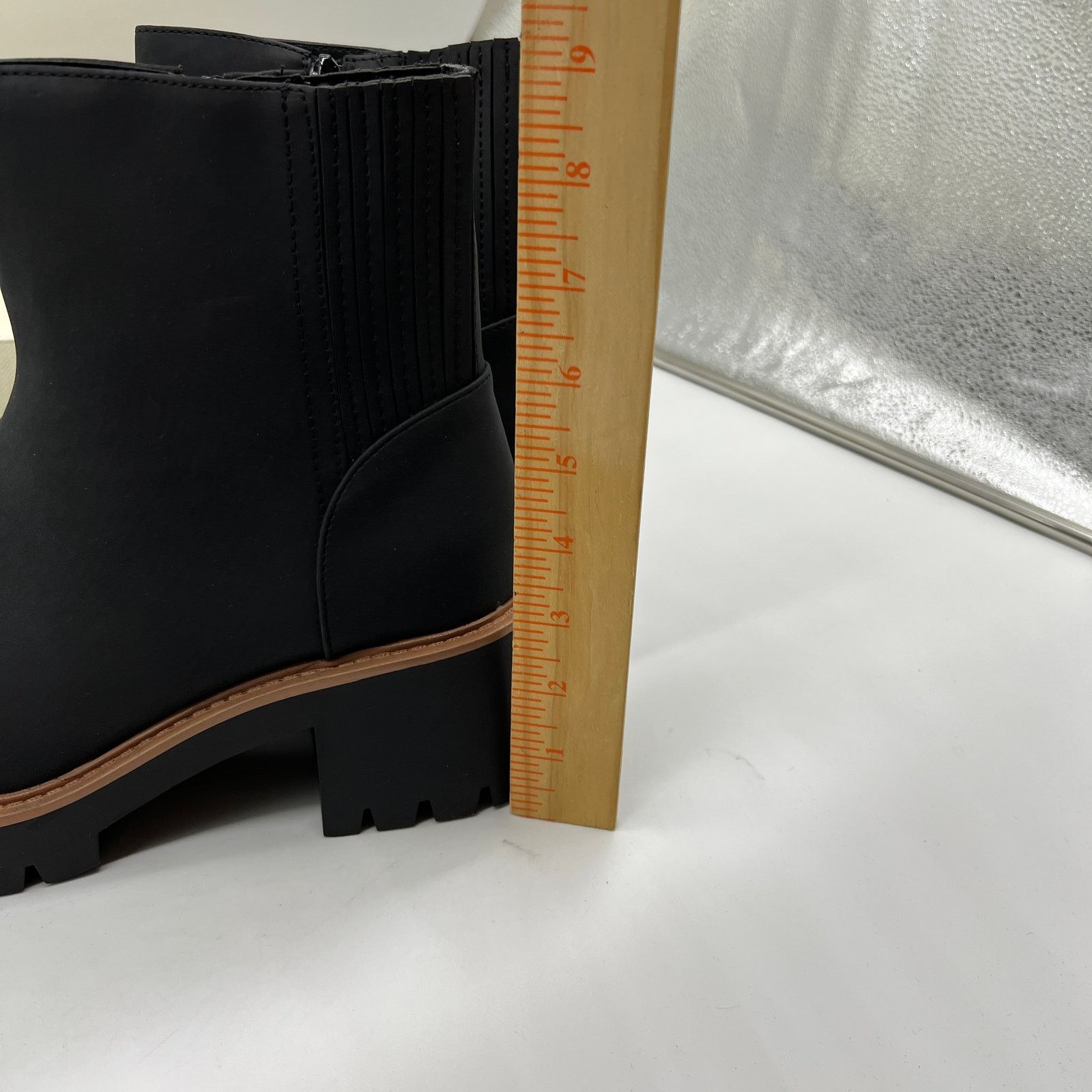 Other a.n.a. Women's 9.5M Black Ankle Boots Platform Lug Size US 9.5 / IT 39.5 - 4 Thumbnail