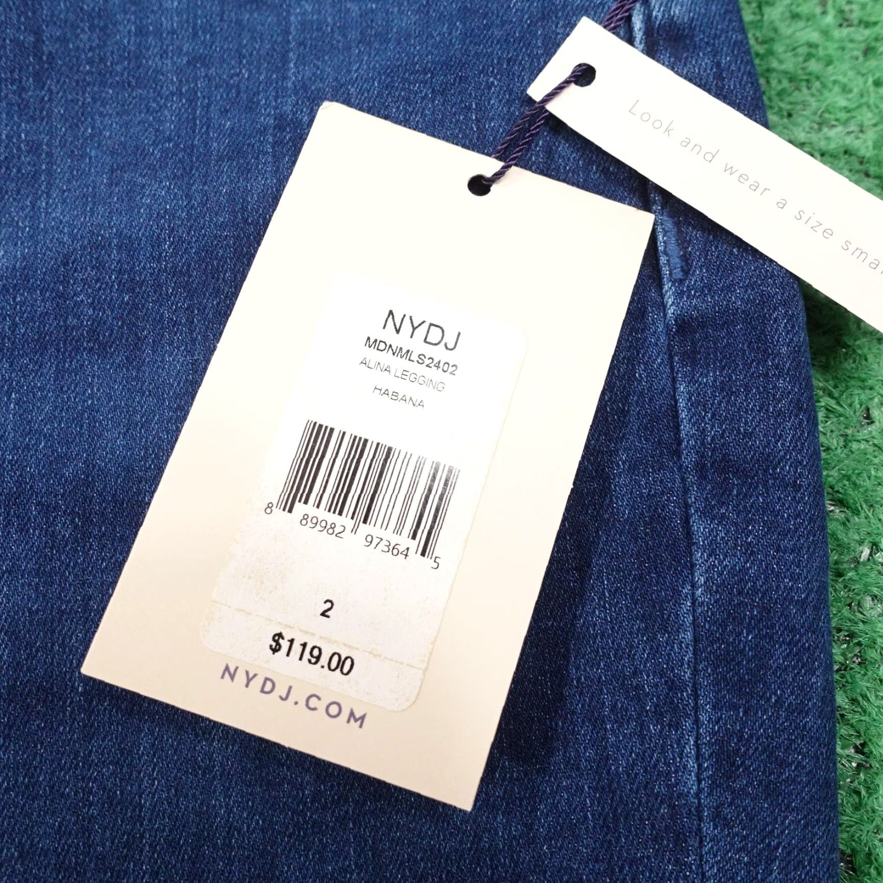NYDJ NYDJ Jeans Womens 2 Blue Alina Legging LiftxTuck Slim Stretch Dark Denim Size 26" / US 2 / IT 38 - 4 Thumbnail
