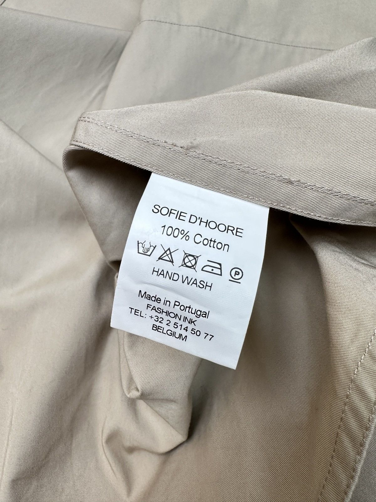 SOFIE D'HOORE SOFIE D’HOORE Belgium Open Front Coat Jacket Beige size 34 Size XS / US 0-2 / IT 36-38 - 15 Thumbnail