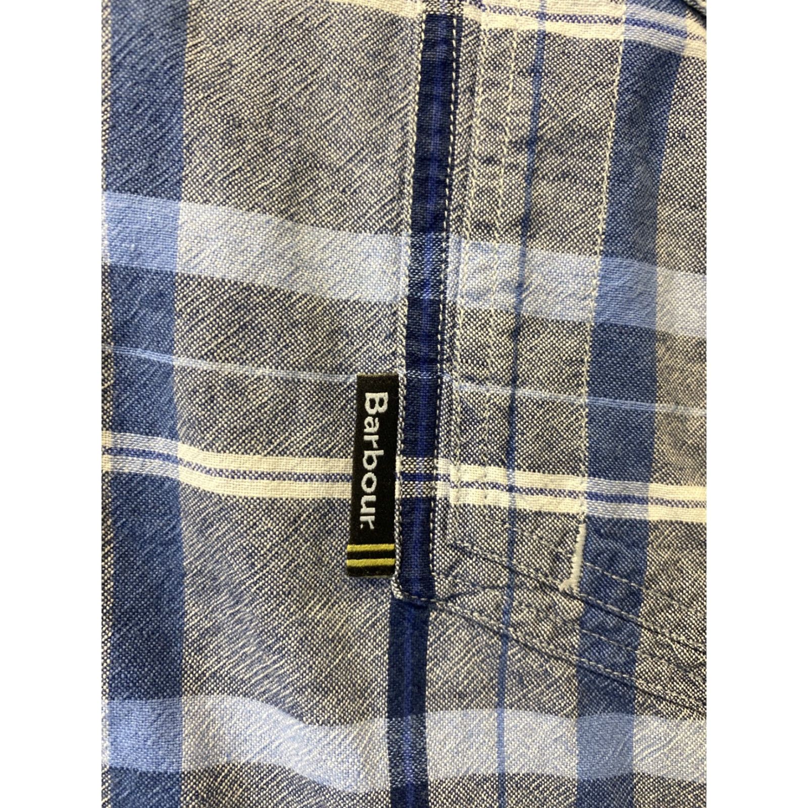 Barbour Barbour Shirt Mens Large Blue Plaid Cotton Button Up Long Sleeve/ 109-11 Size US L / EU 52-54 / 3 - 3 Thumbnail