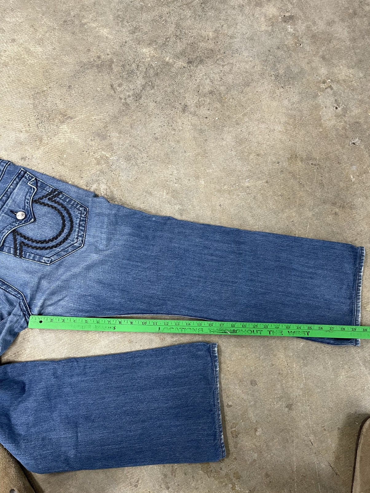 True Religion × Vintage Vintage Y2K True Religion Flared Light Wash Denim Size US 38 / EU 54 - 8 Thumbnail