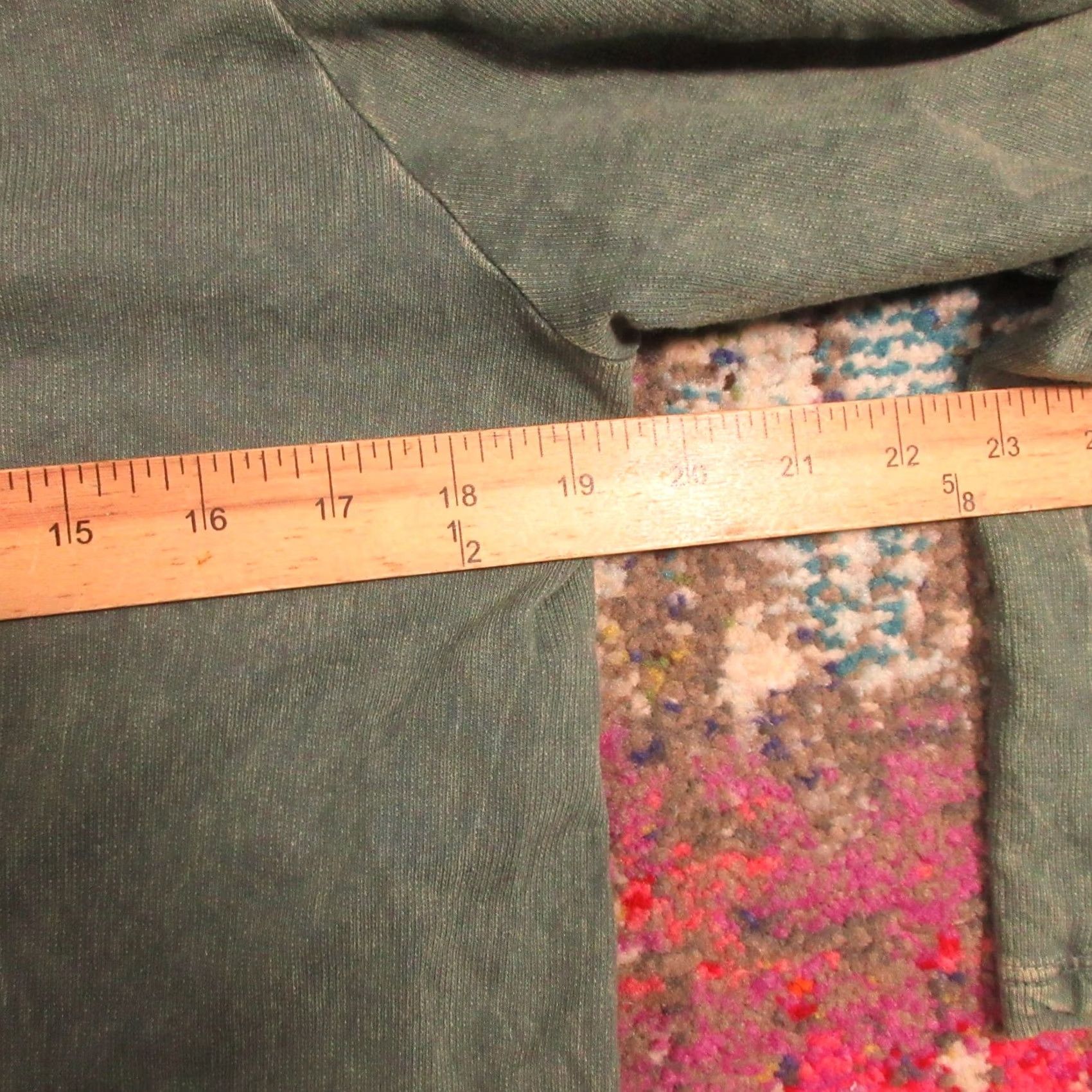 Vintage Jess & Jane Mineral Washed Cotton Pocket Dress S Long Sleeve Green A-Line Shift Knee Length Pockets Casual Travel Size S / US 4 / IT 40 - 4 Thumbnail