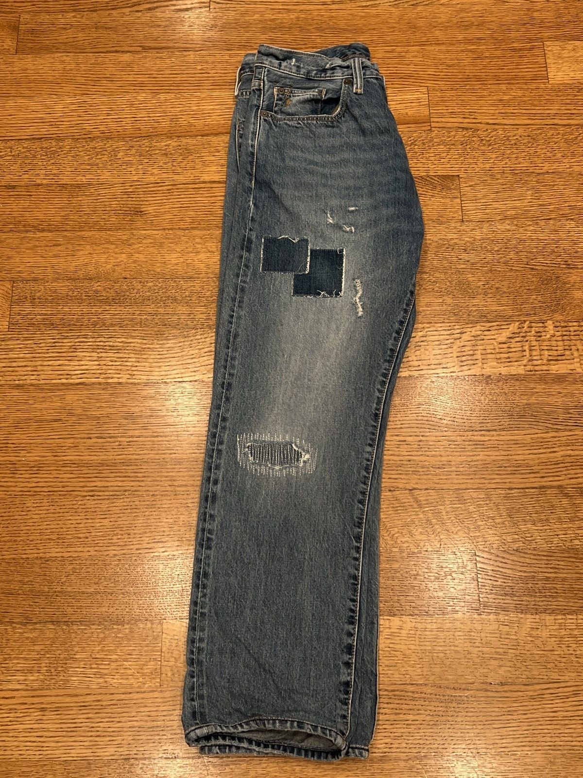 Todd Snyder Classic Fit Patchwork Denim Jeans Size US 31 - 5 Thumbnail