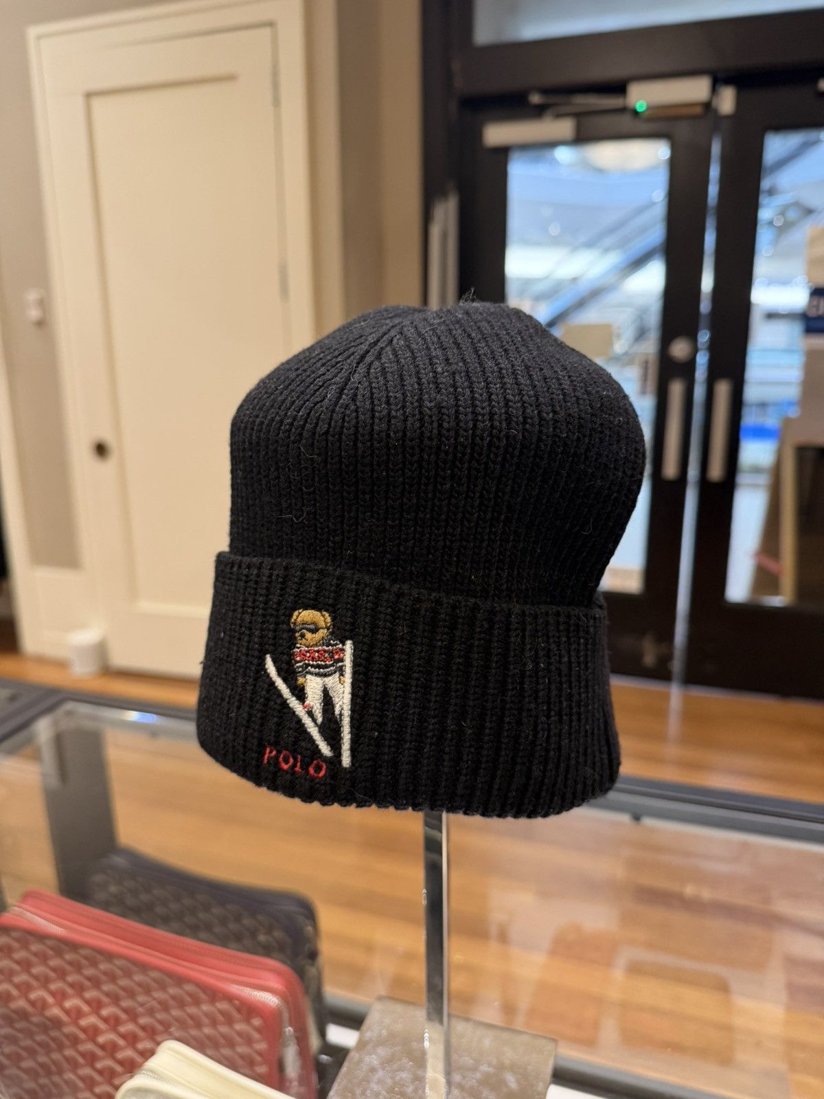 Polo Ralph Lauren Polo Ralph Lauren Skiing Polo Bear Ribbed Knit Beanie Size ONE SIZE - 2 Thumbnail