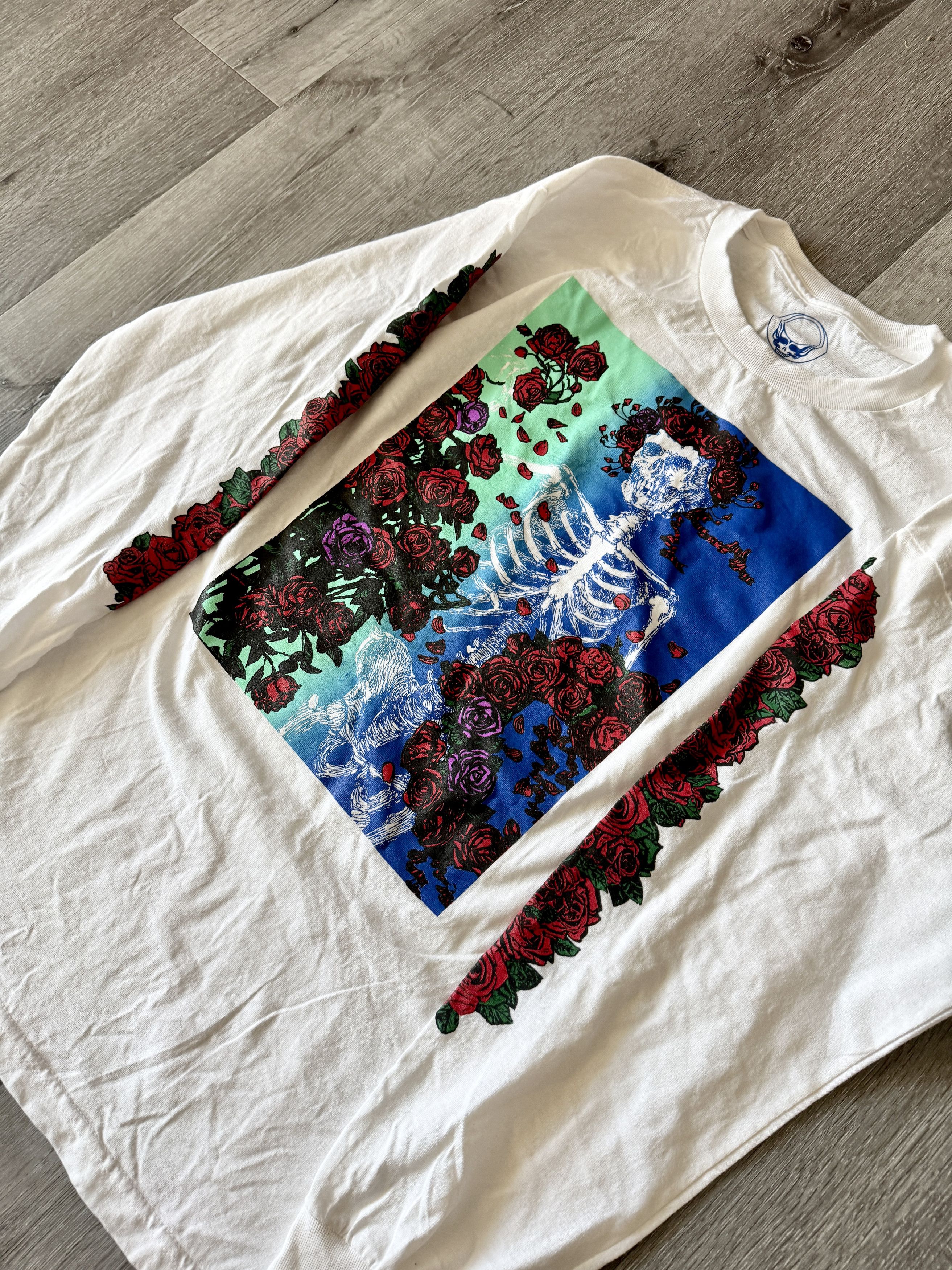 Grateful Dead Grateful Dead Bertha Skeleton Skull & Roses Long Sleeve Tee Size US M / EU 48-50 / 2 - 6 Thumbnail