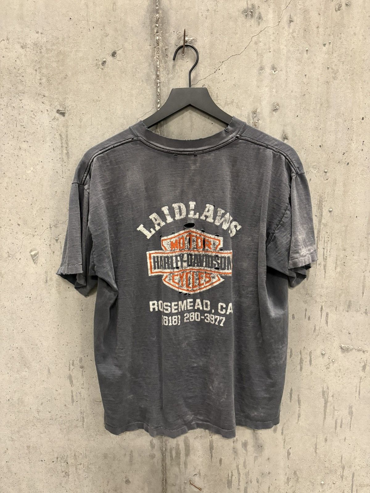 Harley Davidson Vintage Harley Flame Shirt Thrashed Faded Distressed Grunge Size US L / EU 52-54 / 3 - 3 Thumbnail