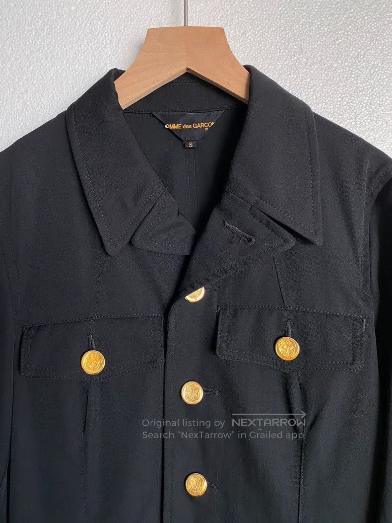 Comme des Garcons Comme des Garcons Gold Button Deconstructed Wool Jacket Size S / US 4 / IT 40 - 5 Thumbnail