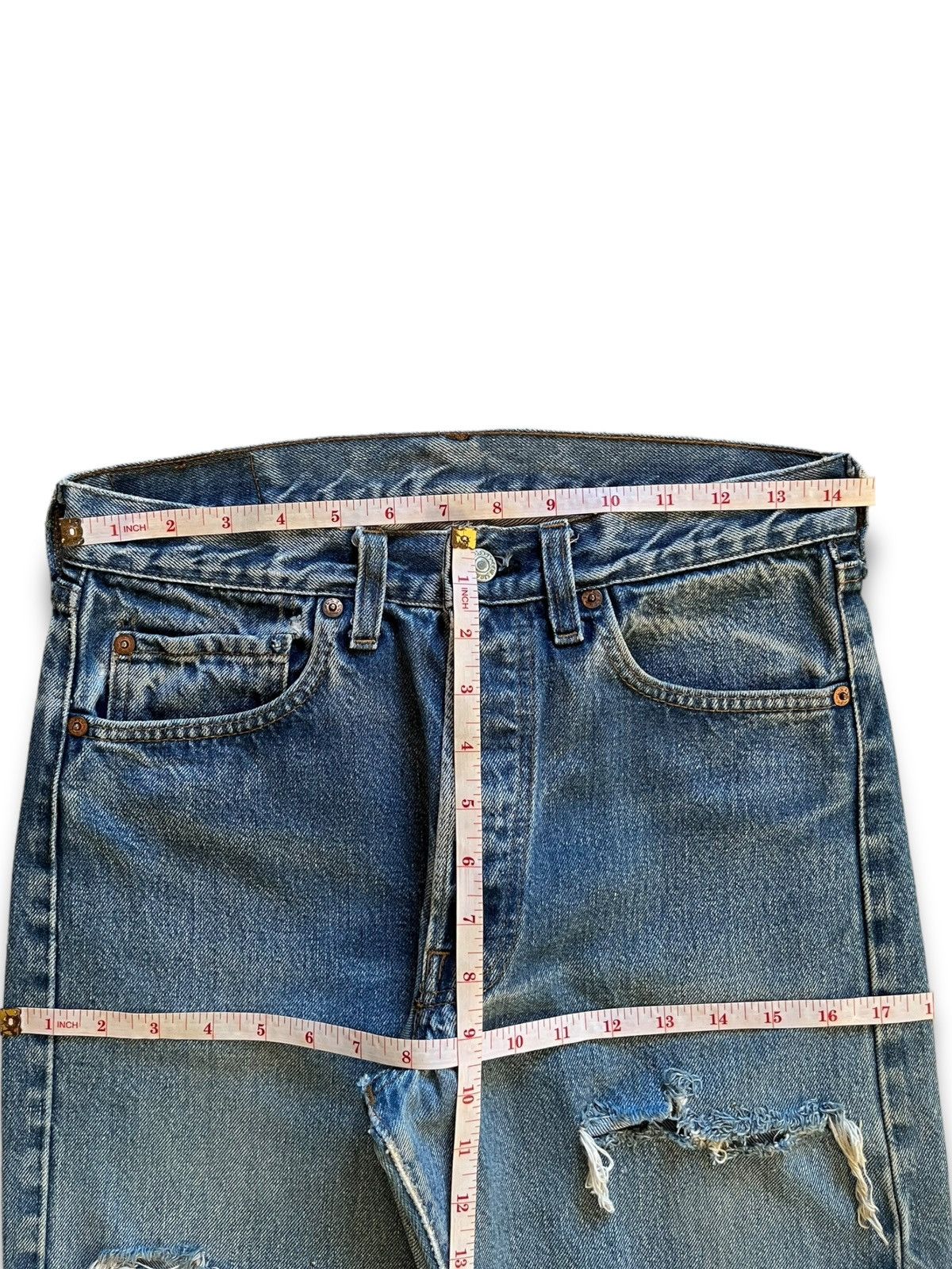 Levi's Vintage 70s Levis 501 Selvedge 524 Loose Jean Shorts Jorts Size US 29 - 13 Thumbnail