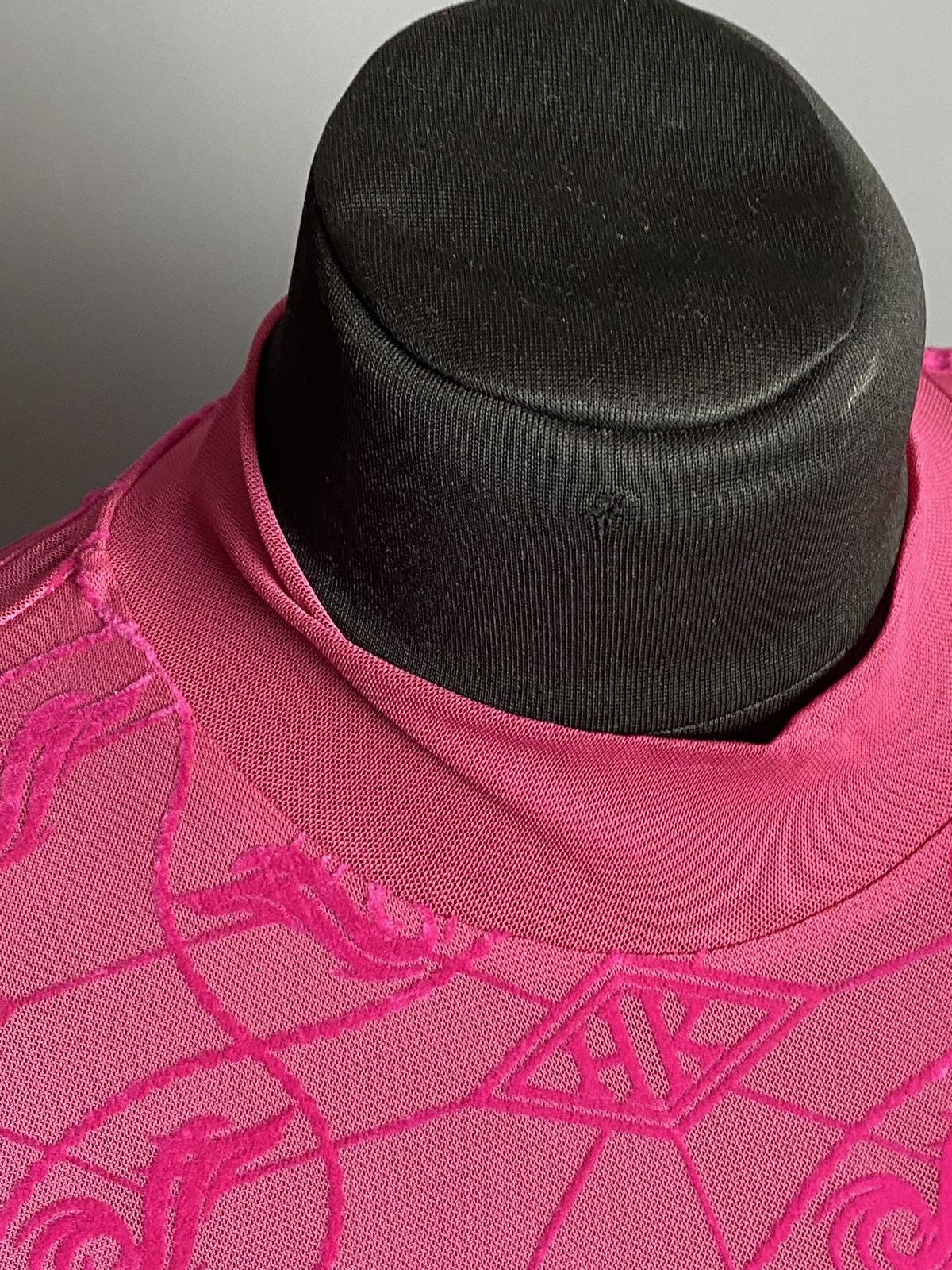 Han Kjobenhavn Han Kjobenhavn Pink Sheer Mesh Monogram Long Sleeve Top 36 Size XS / US 0-2 / IT 36-38 - 7 Thumbnail