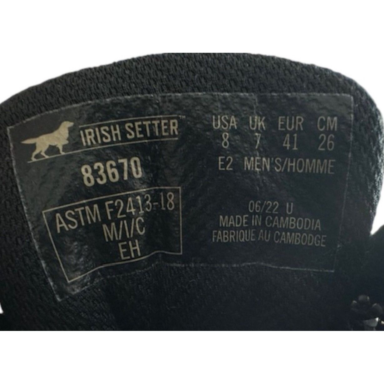 Red Wing Red Wing Irish Setter Hopkins Black Waterproof Leather Safet Size US 8 / EU 41 - 4 Thumbnail