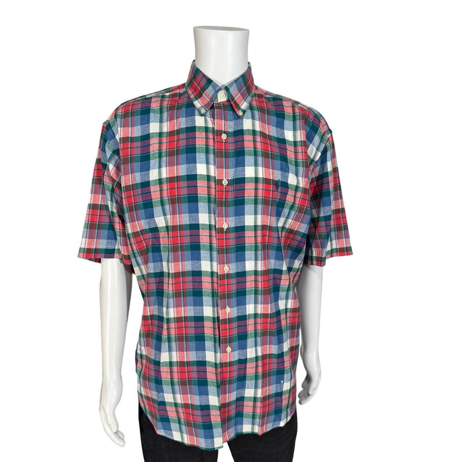 Ralph Lauren Ralph Lauren Blake Plaid Short Sleeve Button Down Shirt LG Size US L / EU 52-54 / 3 - 6 Thumbnail